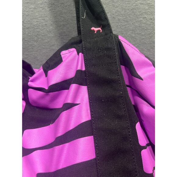 Vintage Y2K Victoria’s Secret PINK Weekender Tote Bag XL Purple/Black - Picture 6 of 16